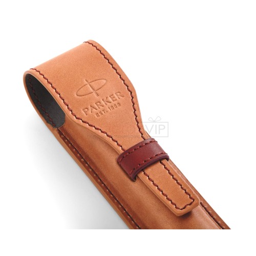 Кожаный чехол Parker для одной ручки, Brown